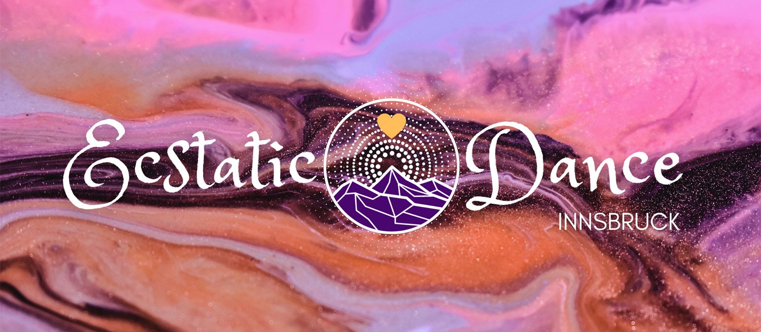 Ecstatic Dance Banner - Pink with mountains and heart