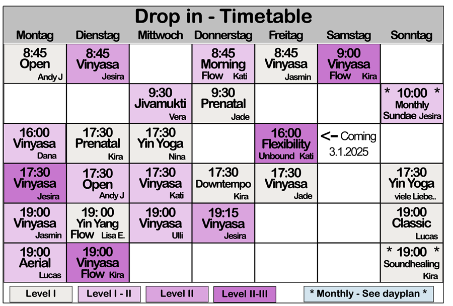 Timetable 